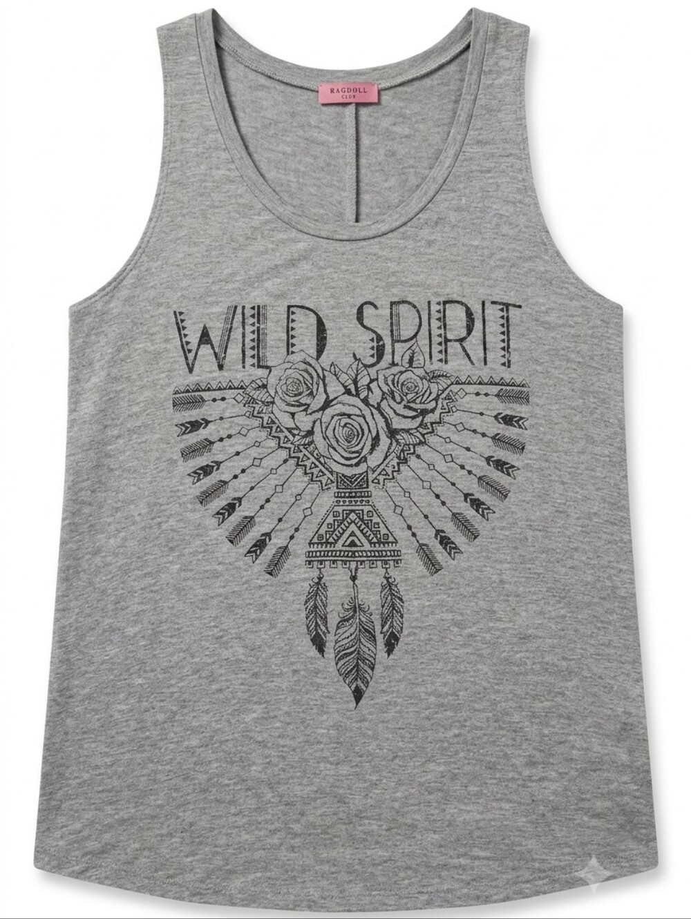 Ragdoll Plus Grey Knit Tank Top